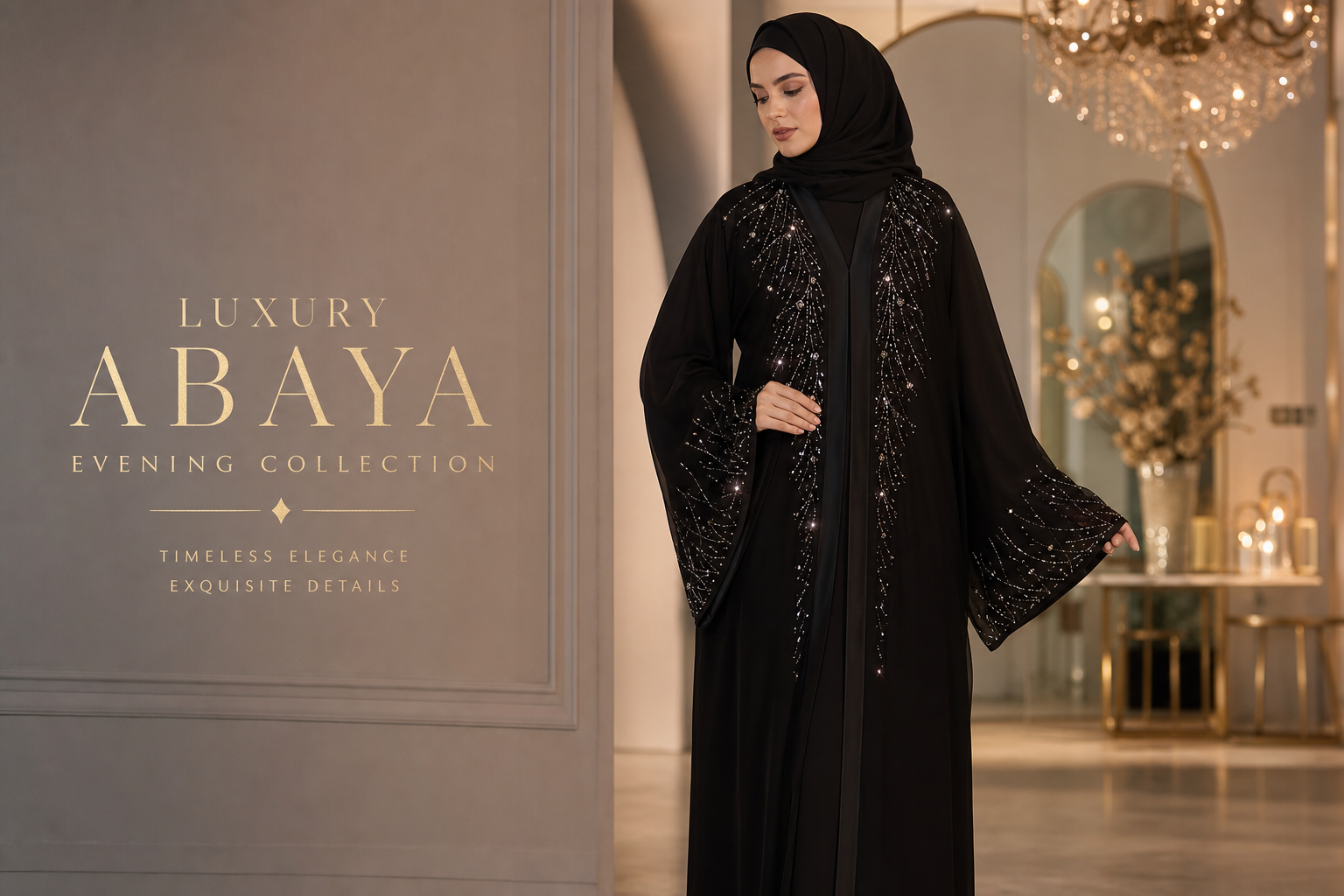 عباية سهرة كريستال